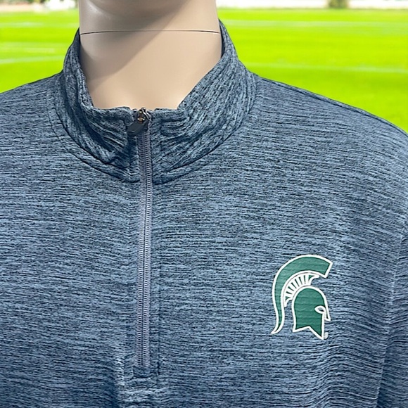 Rivalry Threads 91 Michigan State Spartans Waffle Colosseum Wind Shirt Jacket - Picture 4 of 16